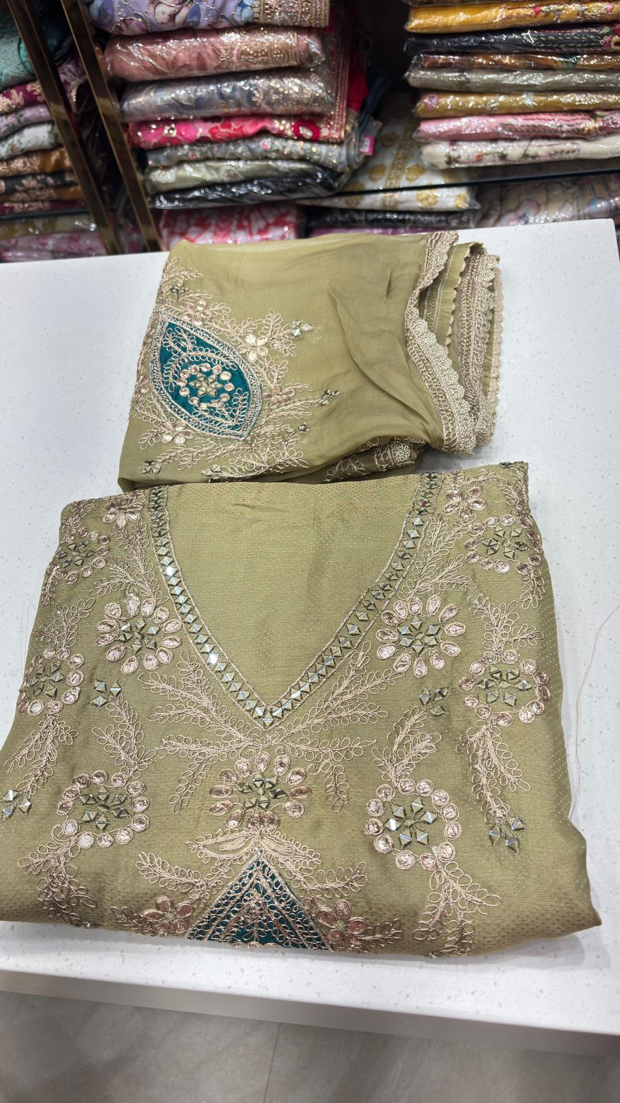 Unstitched Rocket Silk Salwar Suit for Women