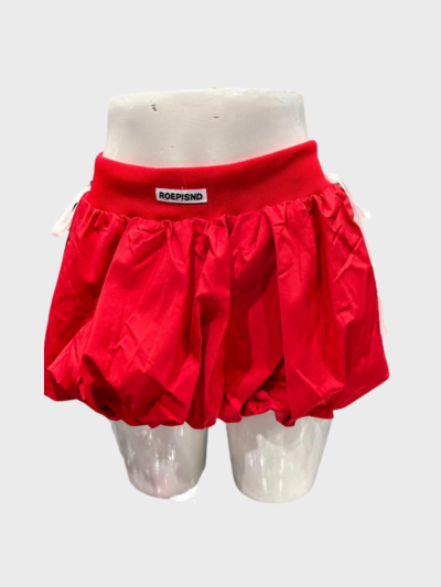 Cotton High Waist Parachute Shorts with Adjustable Elastic