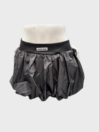 Cotton High Waist Parachute Shorts with Adjustable Elastic