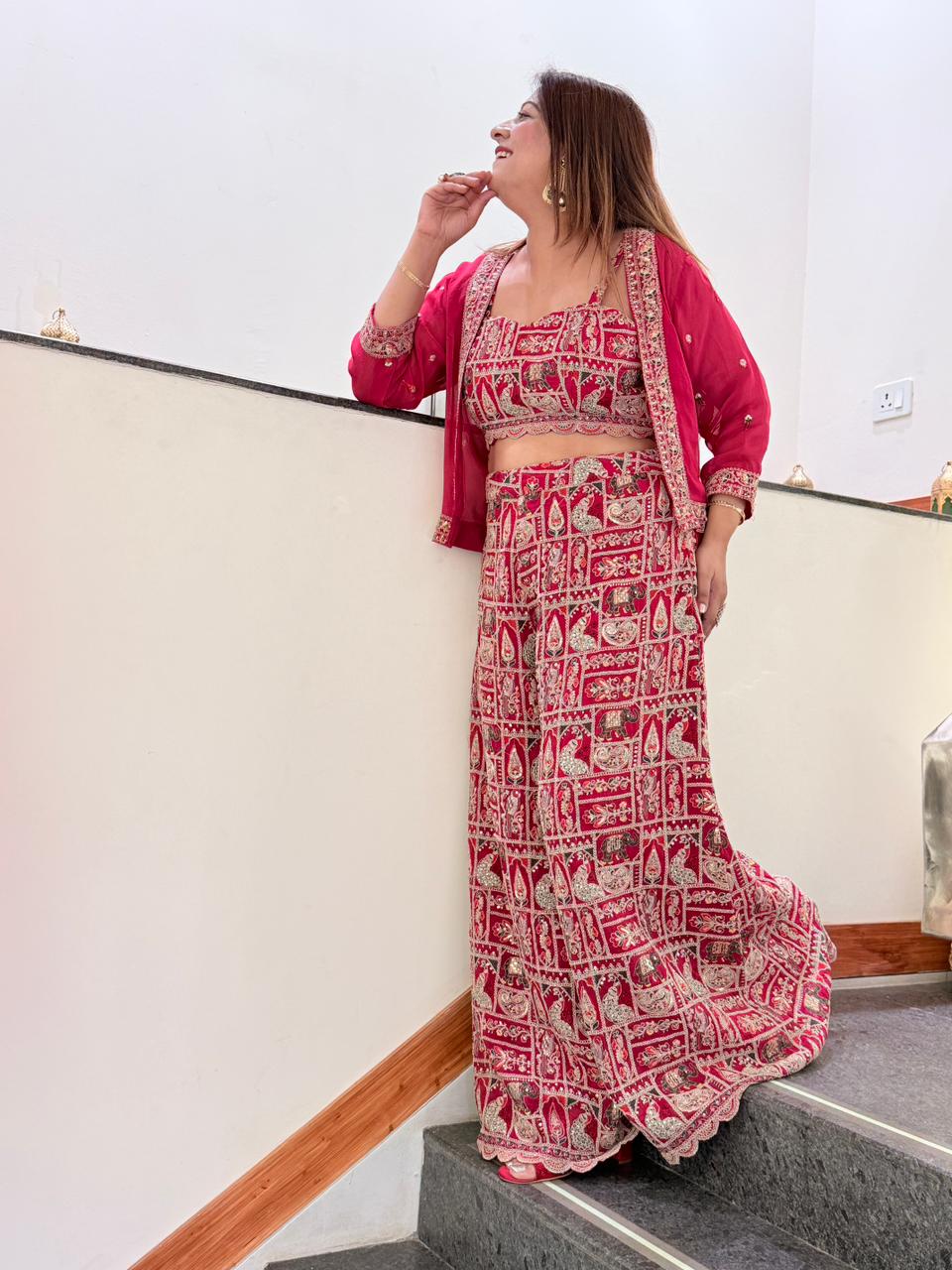 Premium Organza Indo-Western Dress