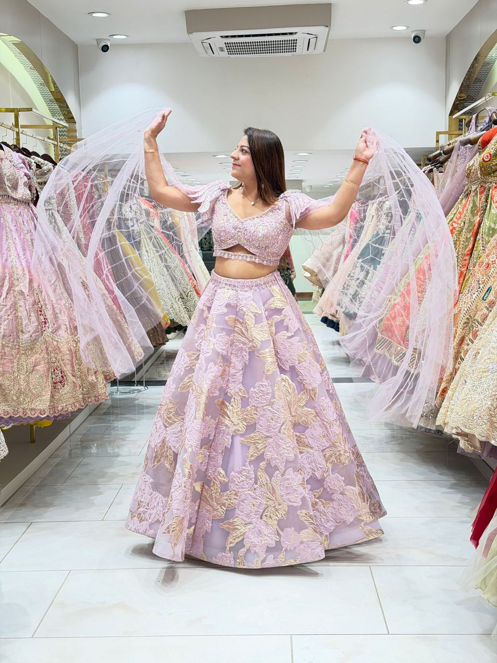 Stylish Lavender Pink Lehenga for Women | Increase Fashion