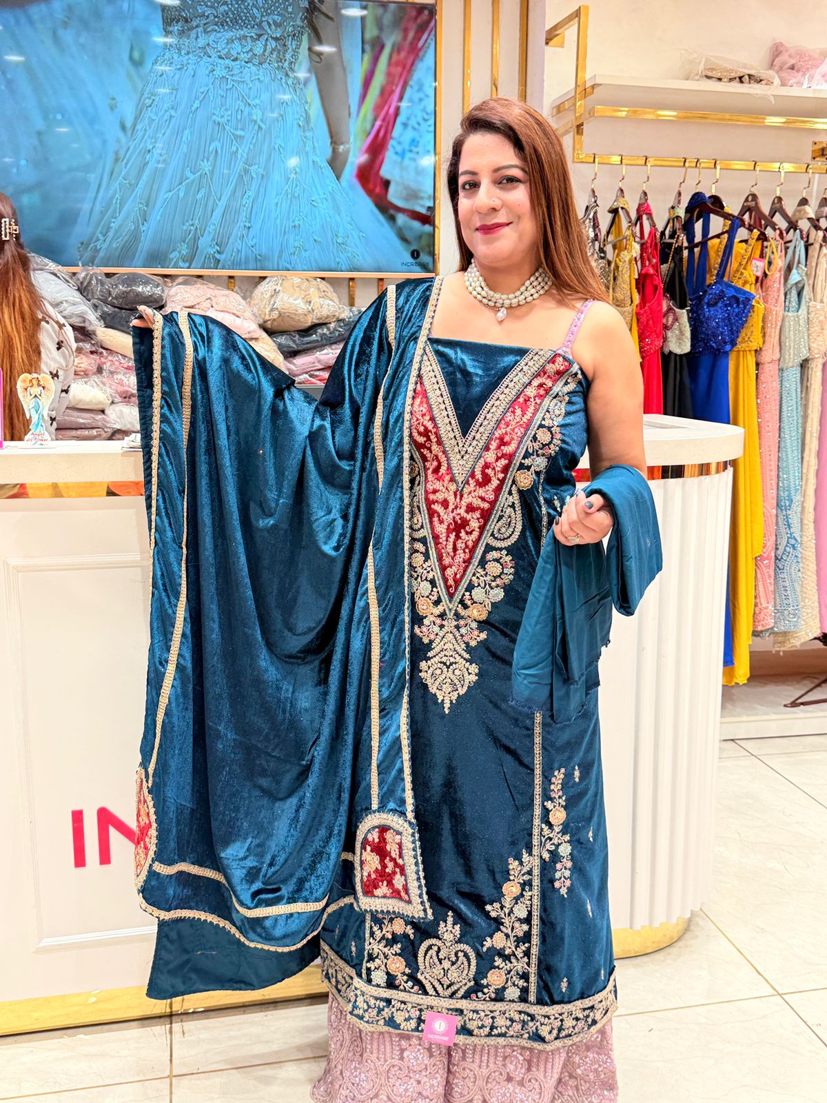 Exclusive Designer Velvet Suit Set