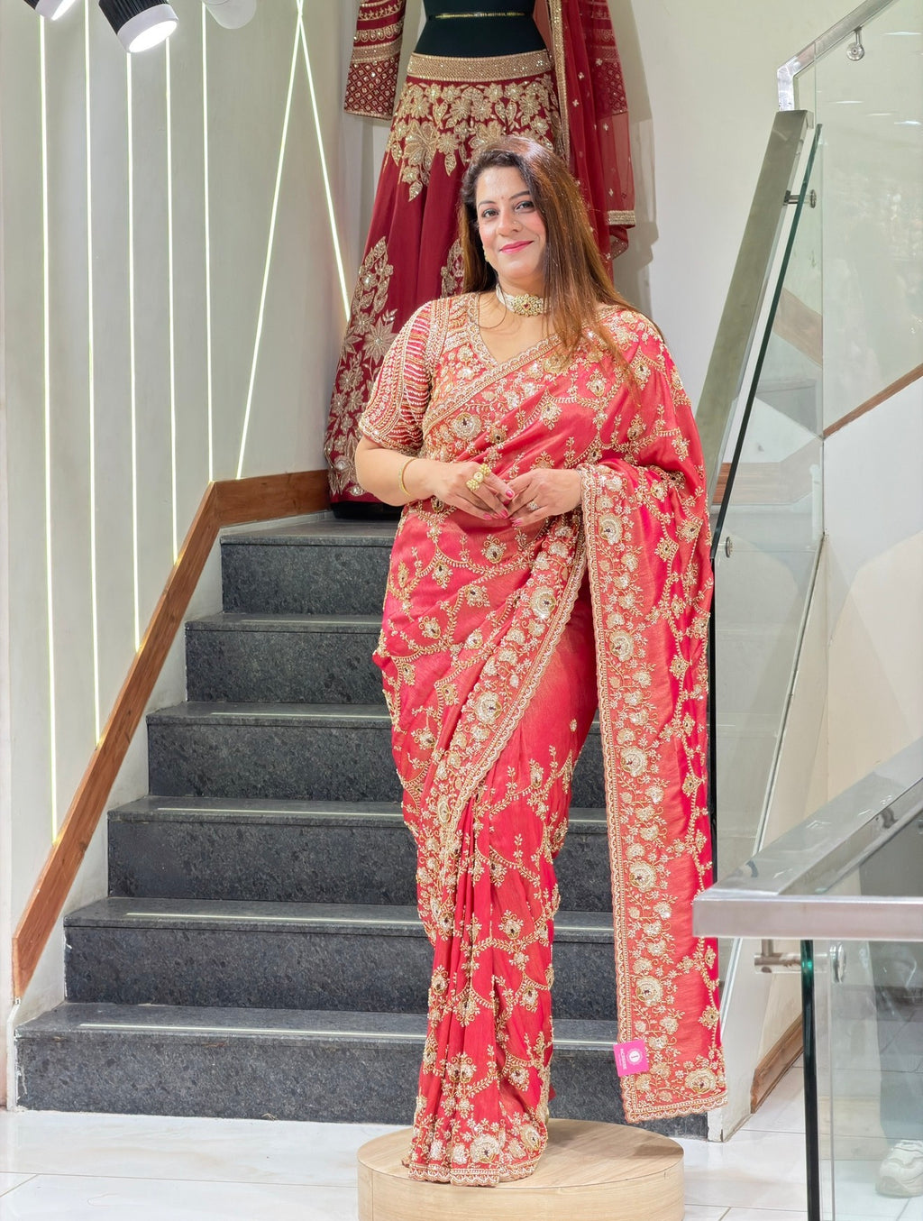 Fendy tissue Saree