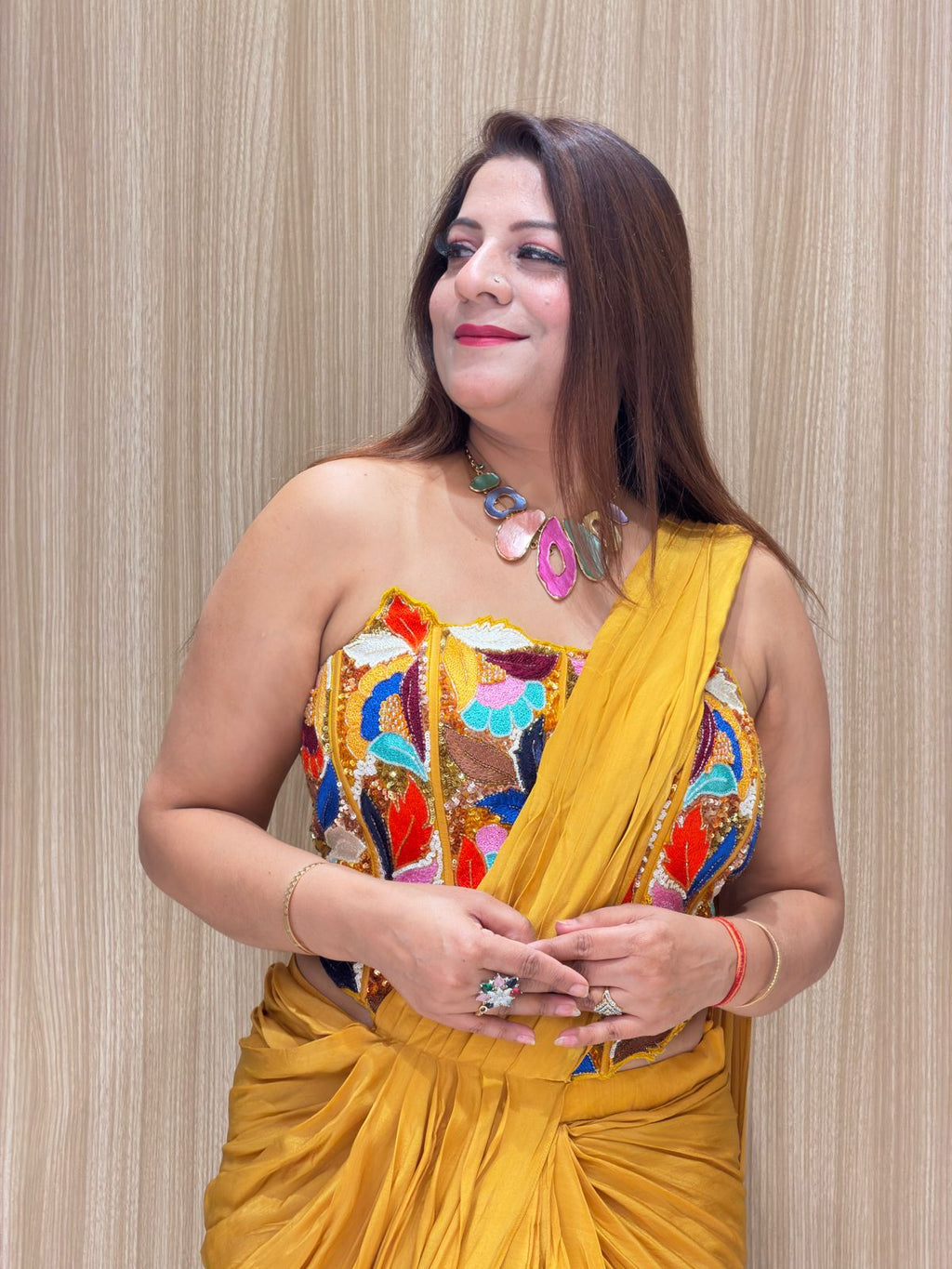 Buy Stylish & Elegant Crepe Drape Saree | Increase Fashion