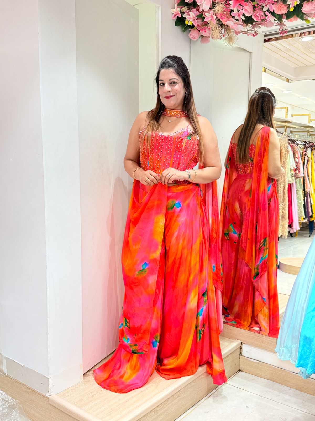 Multi-Color Plazo Set for Women