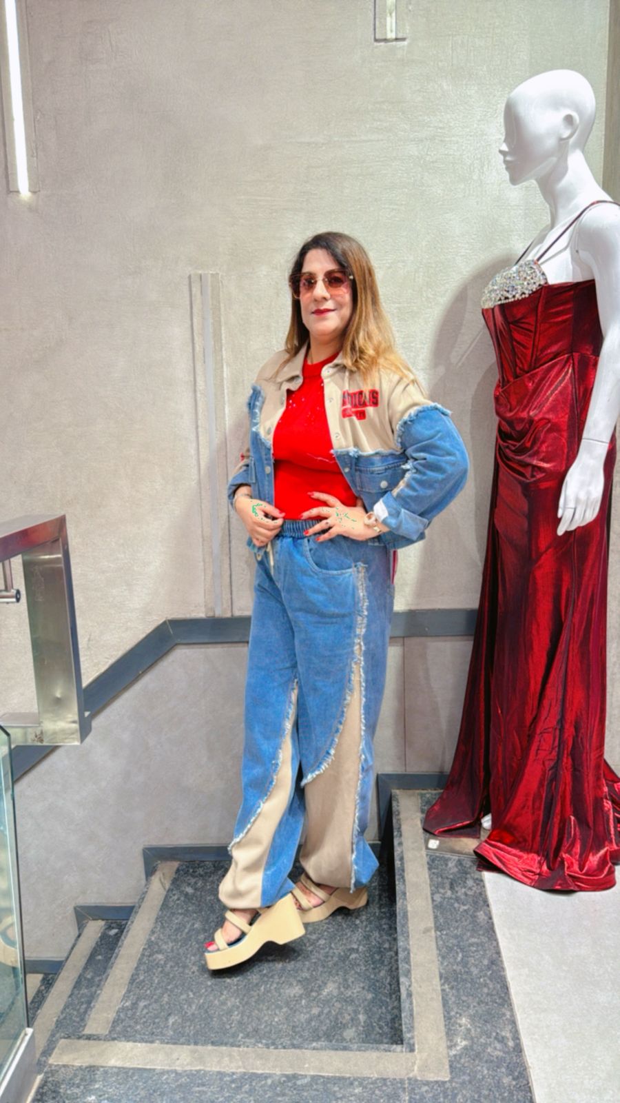 Designer Denim Cord set for women