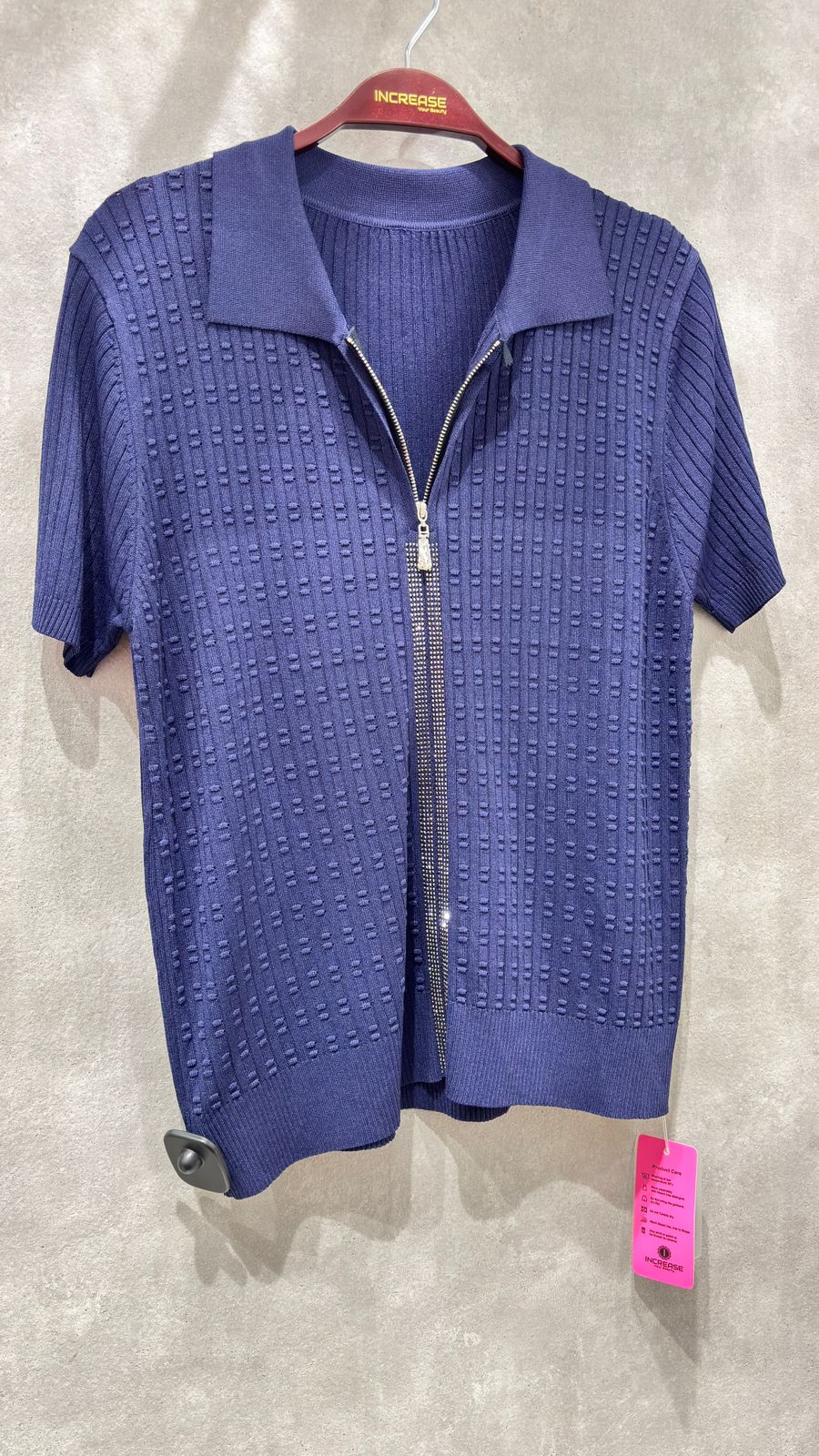 Stylish Knitting Fabric Breathable Top for Women