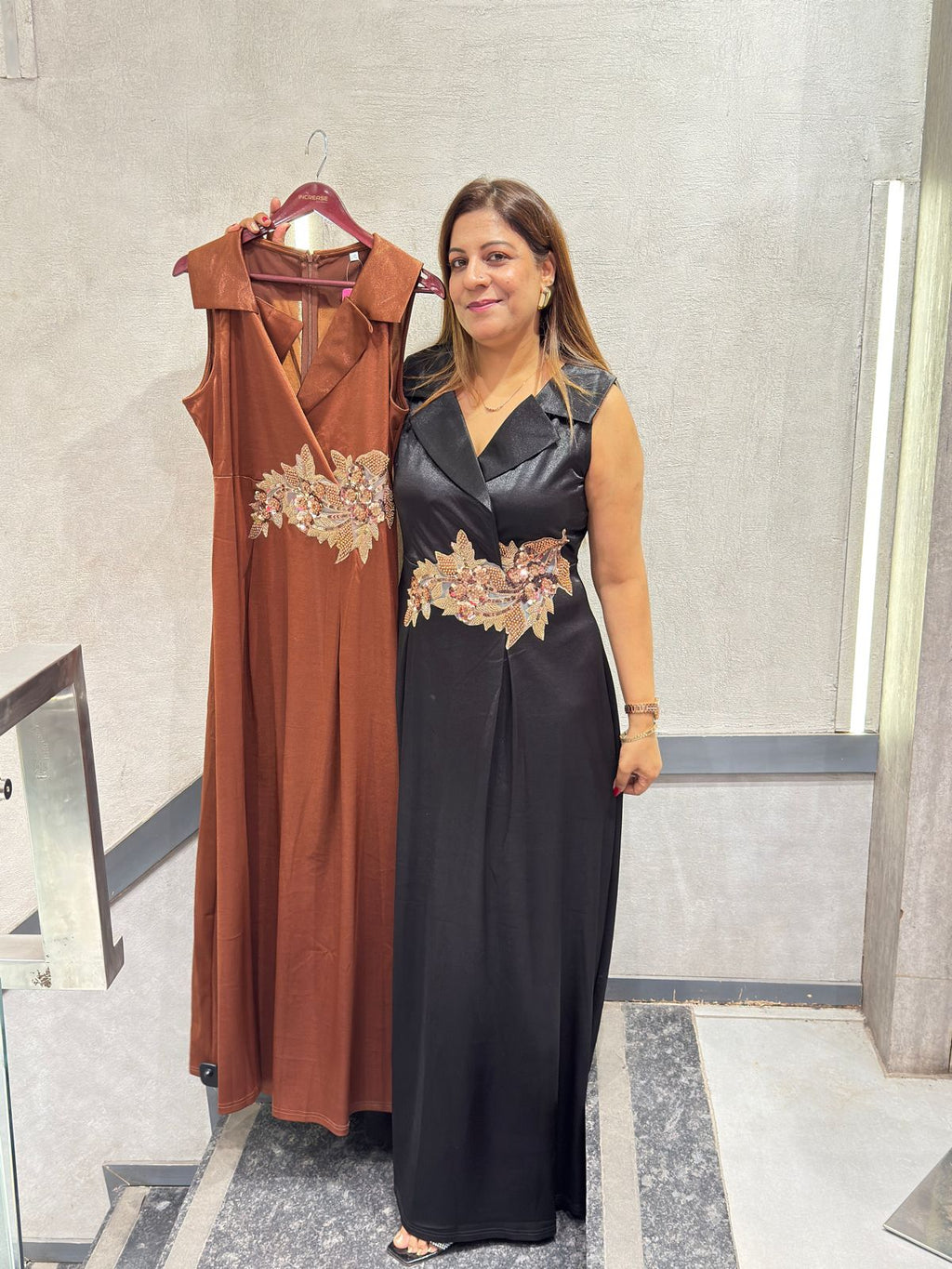 Buy Long Designer Satin Silk Dress for Women | Increase Fashion