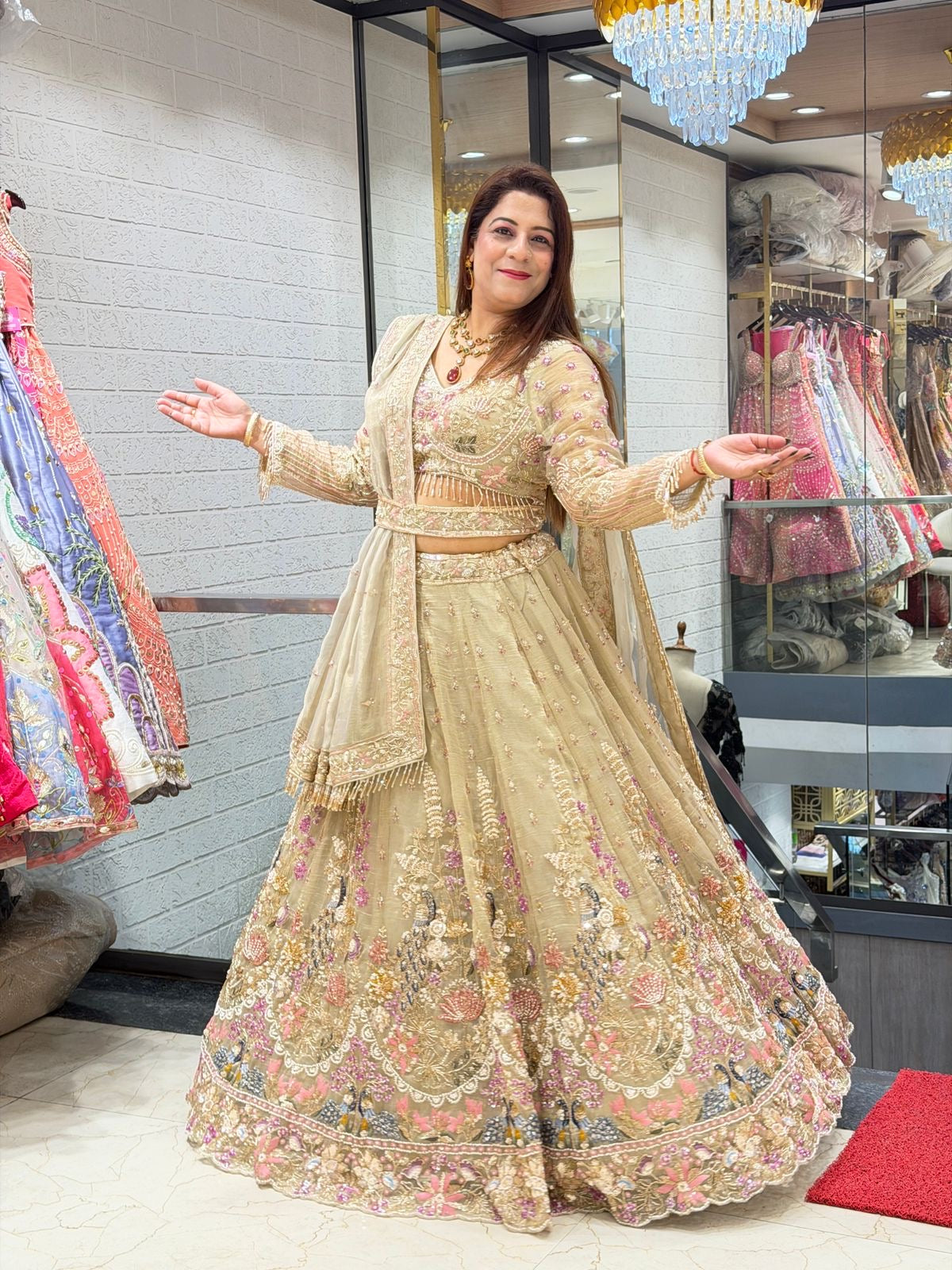 Modern Bride Style Outfit: Stunning Bridal & engagement Lehenga
