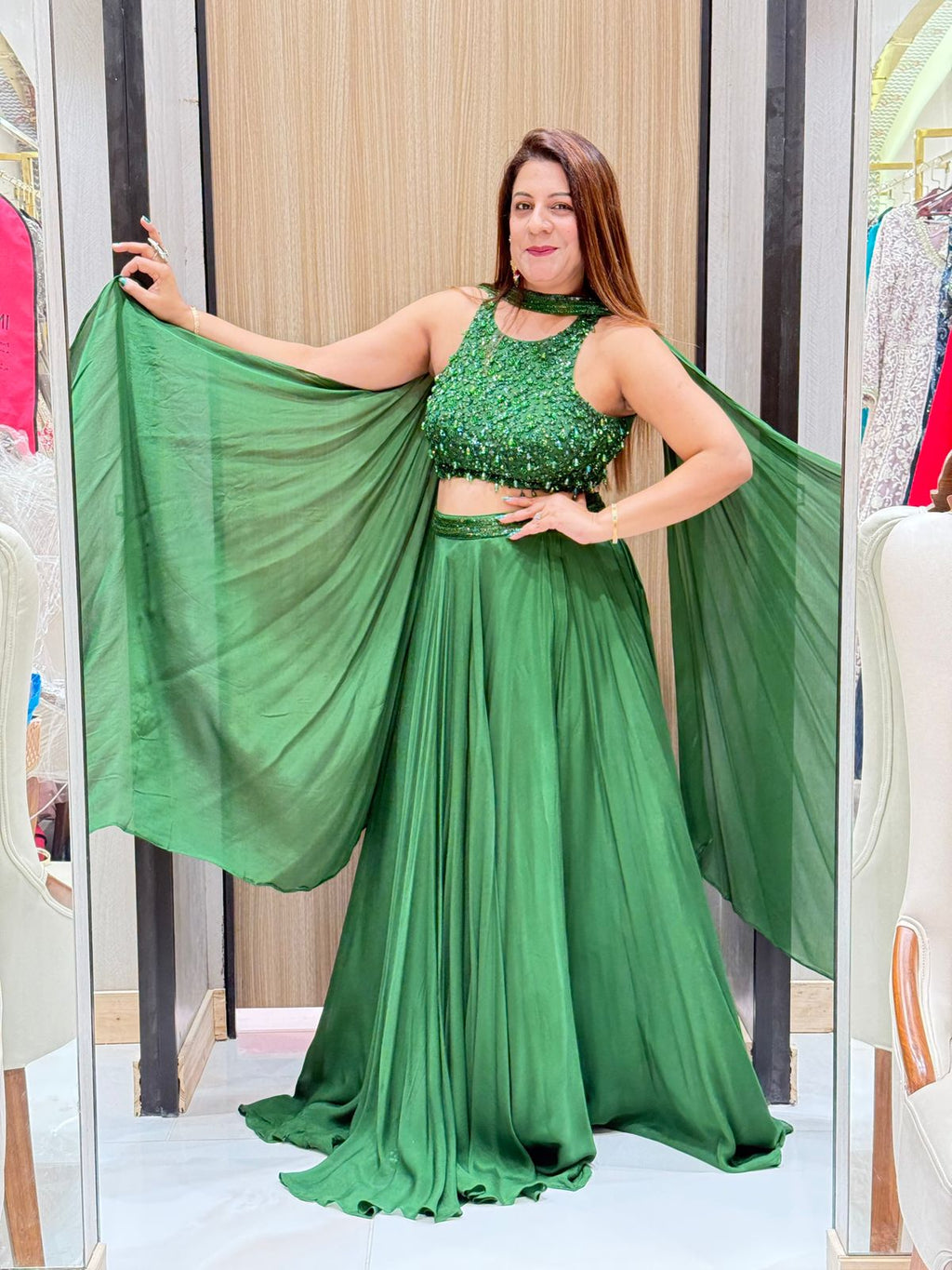 Stylish Floral Embroidered Lehenga Set | Increase Fashion