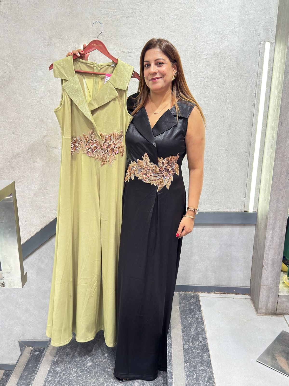 Buy Long Designer Satin Silk Dress for Women | Increase Fashion
