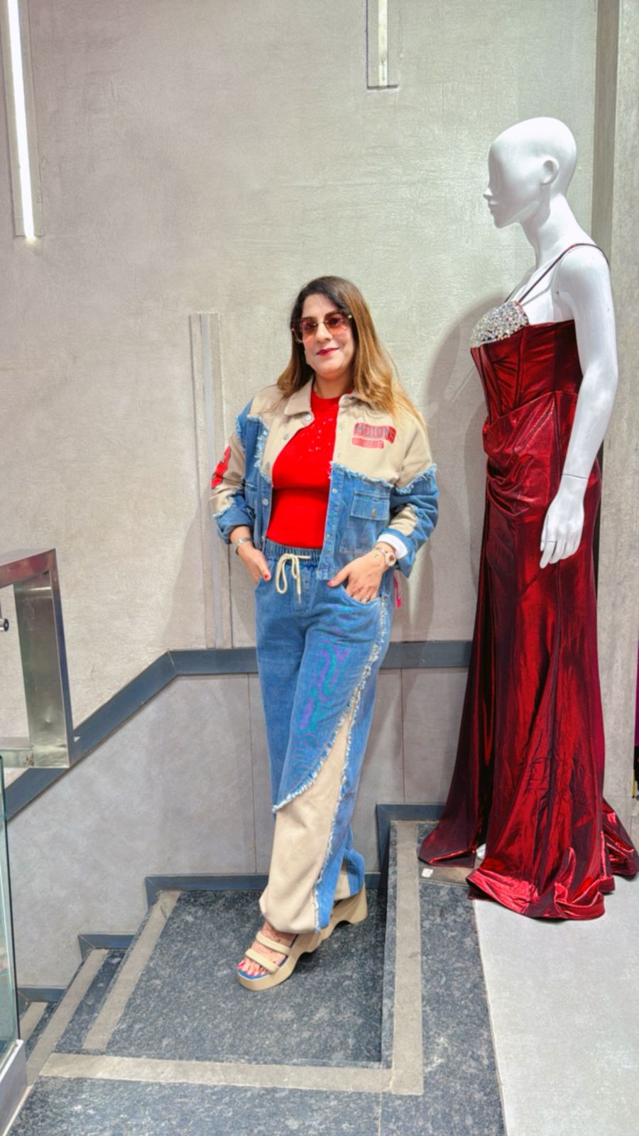 Designer Denim Cord set for women