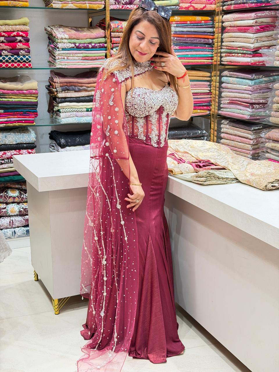 Buy Lycra Fabric Thread Work Lehenga | Increase Fashion