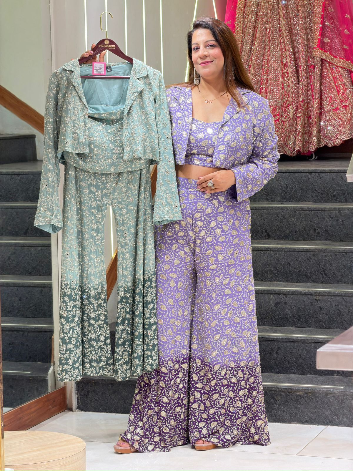 Crop top & Bottom with jacket