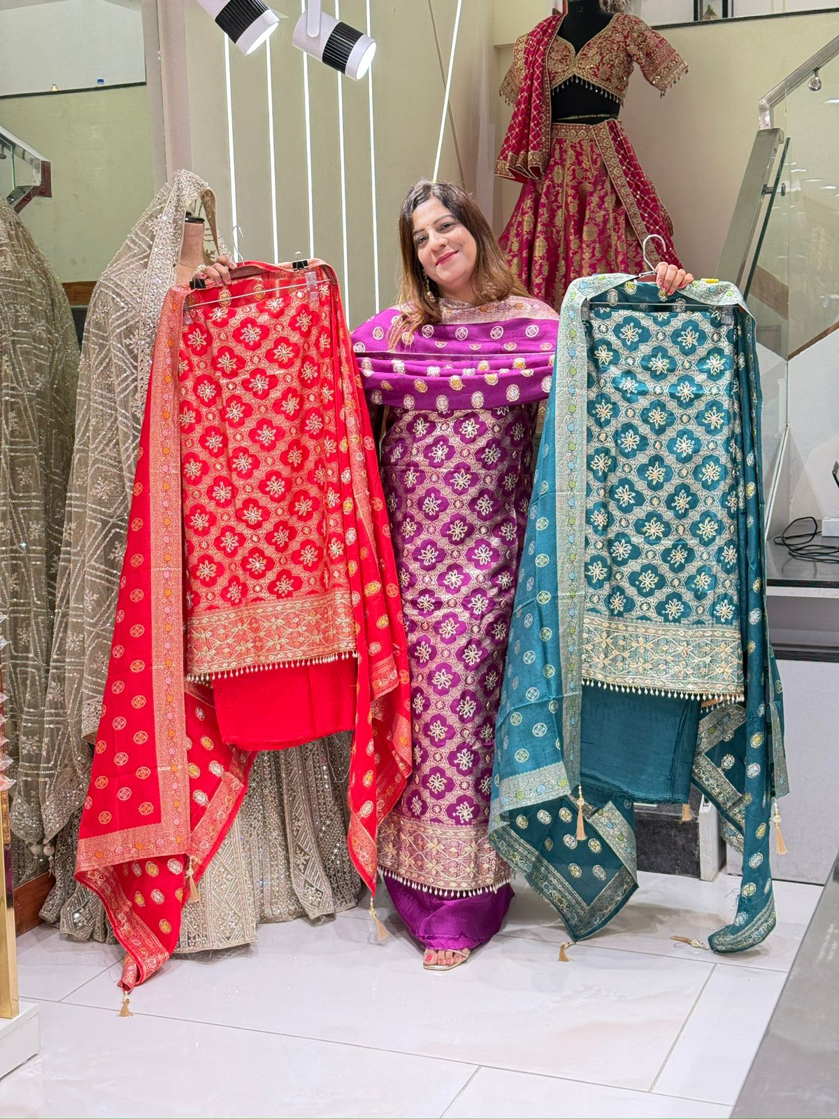 Opara Silk Gota Pati Work Suit Set