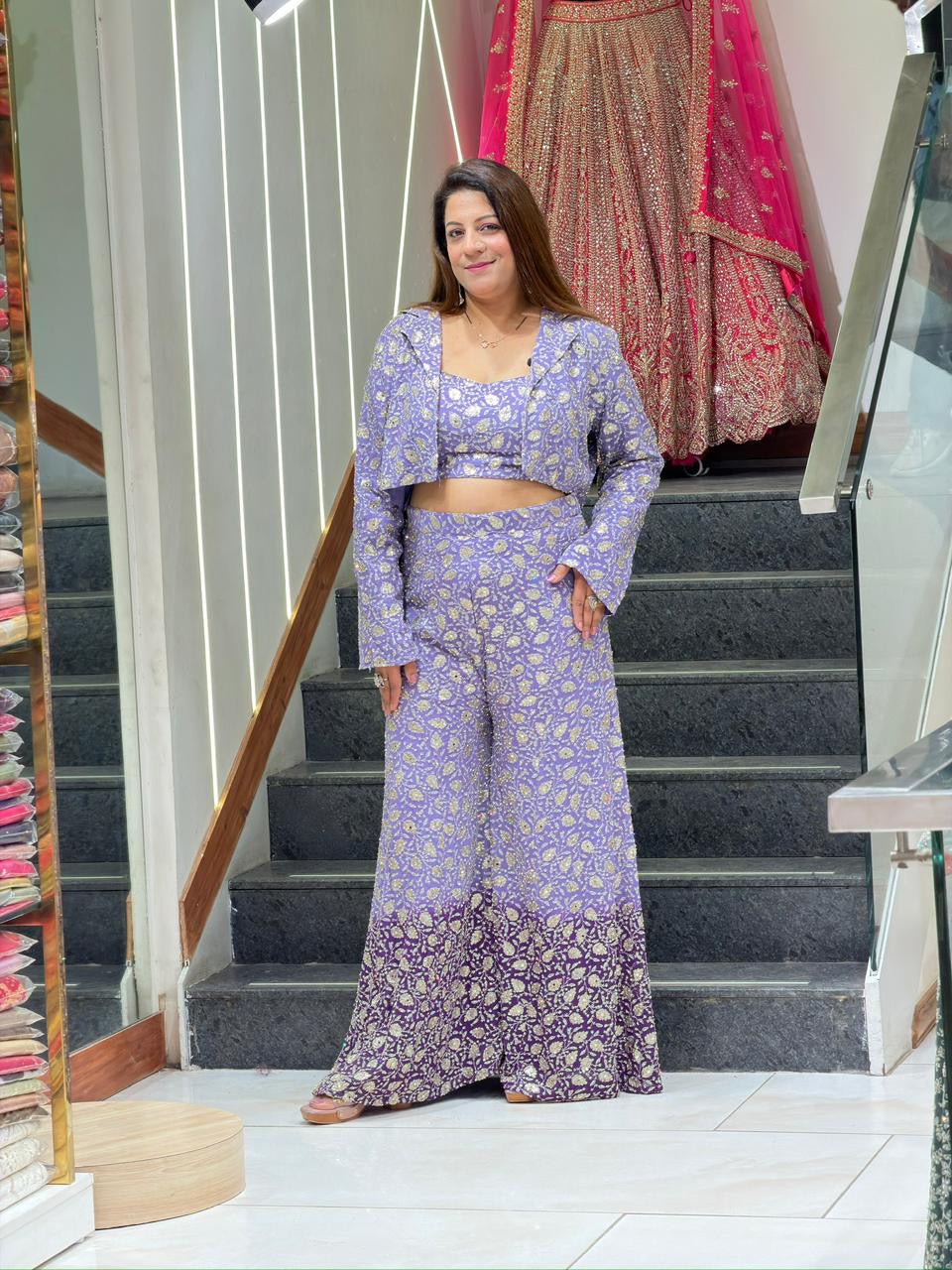 Crop top & Bottom with jacket