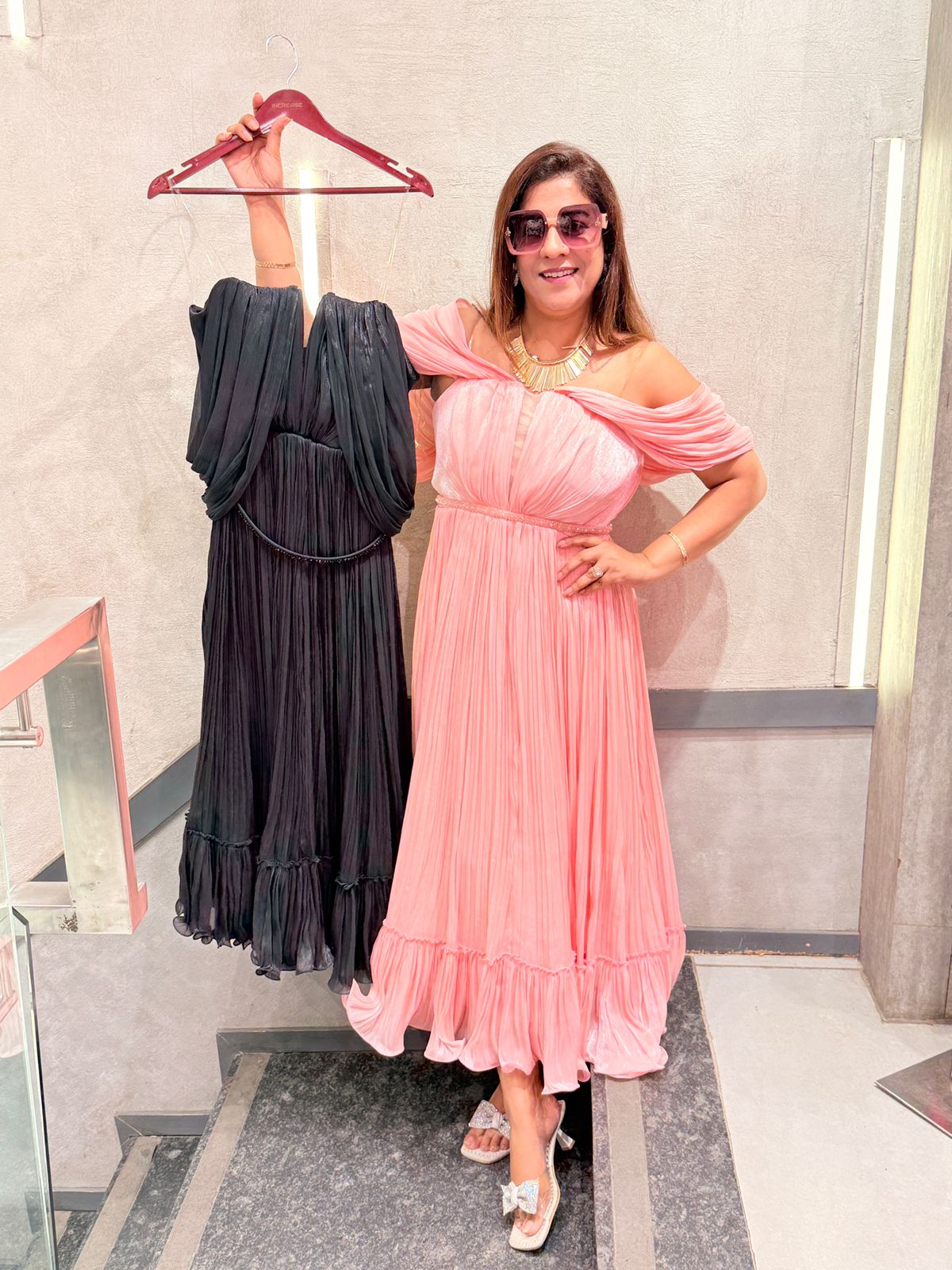 Buy Women Pleated Maxi Dress