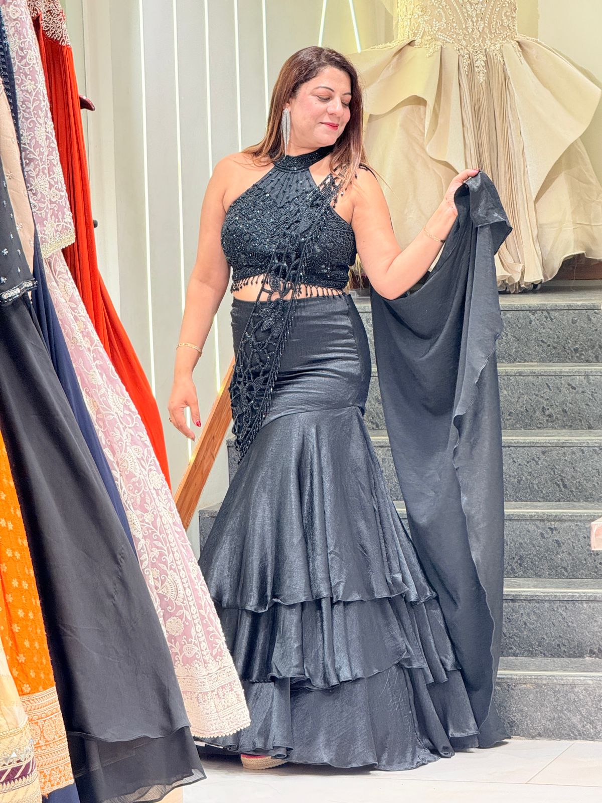 Upgrade Your Festive Look with Modern Elegance Indo Western Dress