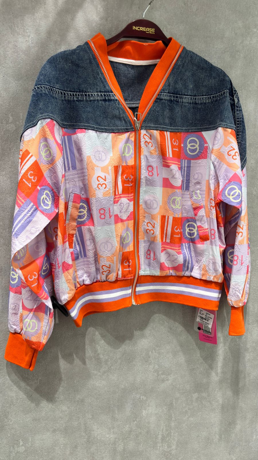 Buy Nuevosdamas Women’s Half Denim & Half Cotton Jacket