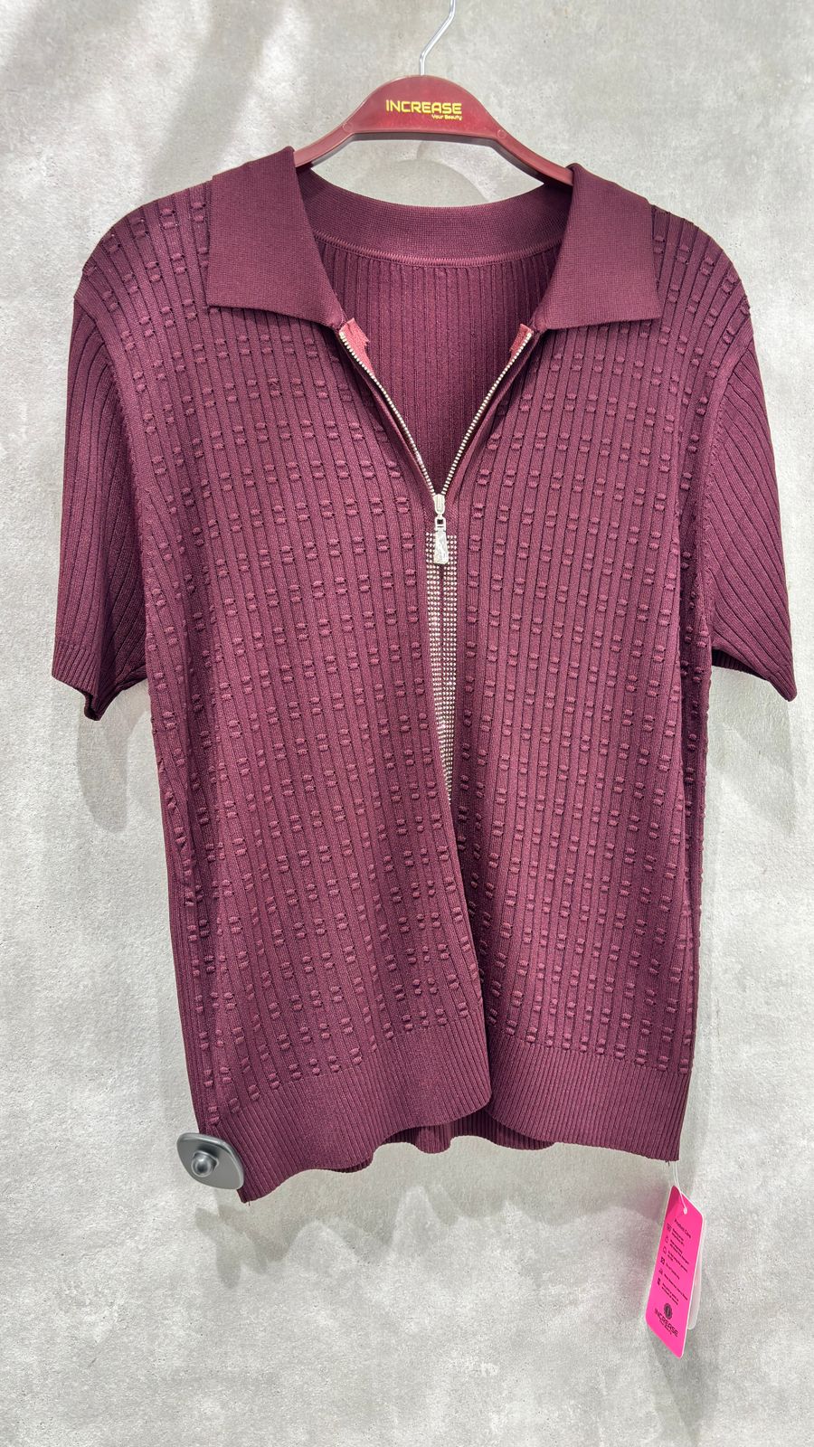 Stylish Knitting Fabric Breathable Top for Women