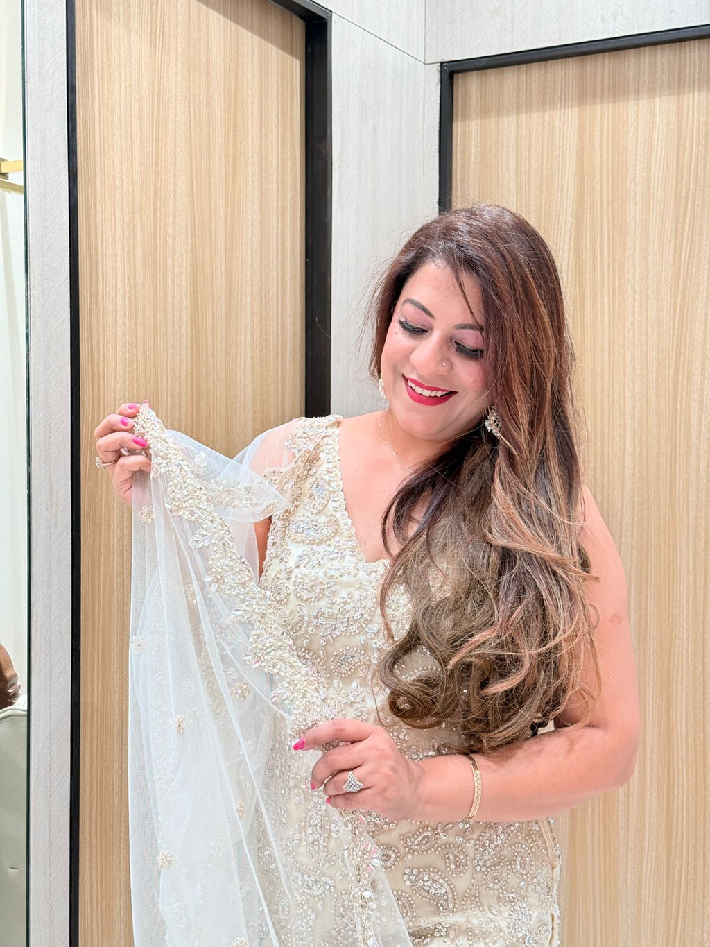 Buy Designer Organza Straight Fit Suit