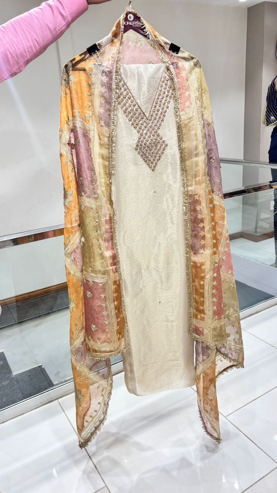 Exclusive Organza Silk Unstitched Suit