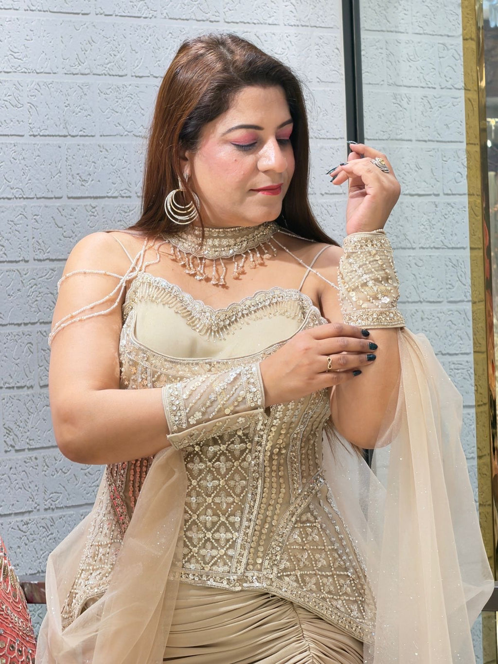 Modern Bride Style Outfit: Stunning Bridal & engagement Lehenga