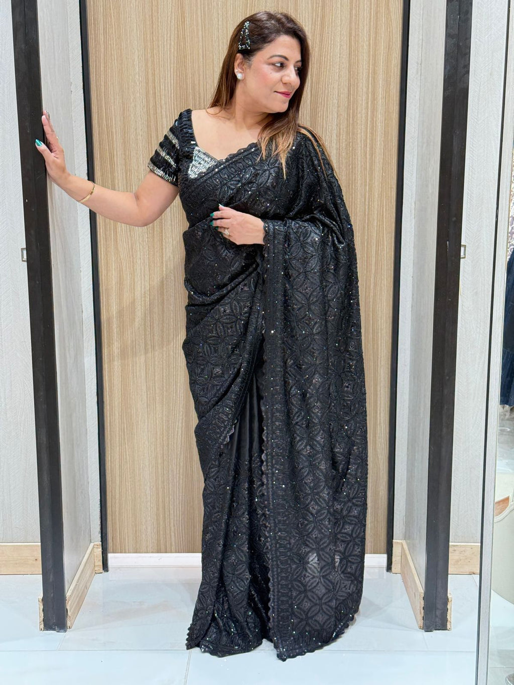 Buy Black Silk Saree Online from Increase Fashion