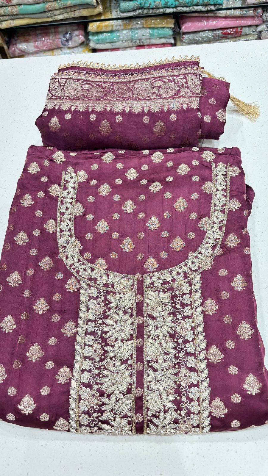 Women’s Silk Unstitched Salwar Suit Material