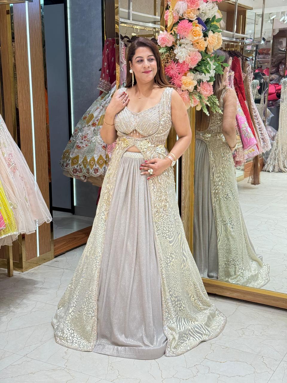 Trendy Foil Tissue Lehenga for Modern Weddings | Increase Fashion