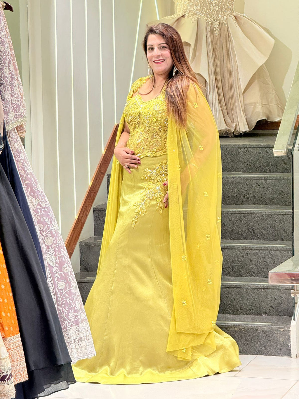 Women Designer Embroidered Three-Piece Indo Western Dress