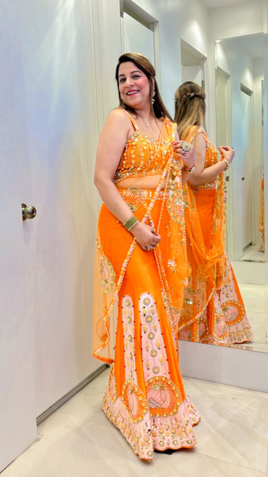 Women's Silk Hand Work Indo Western Dress