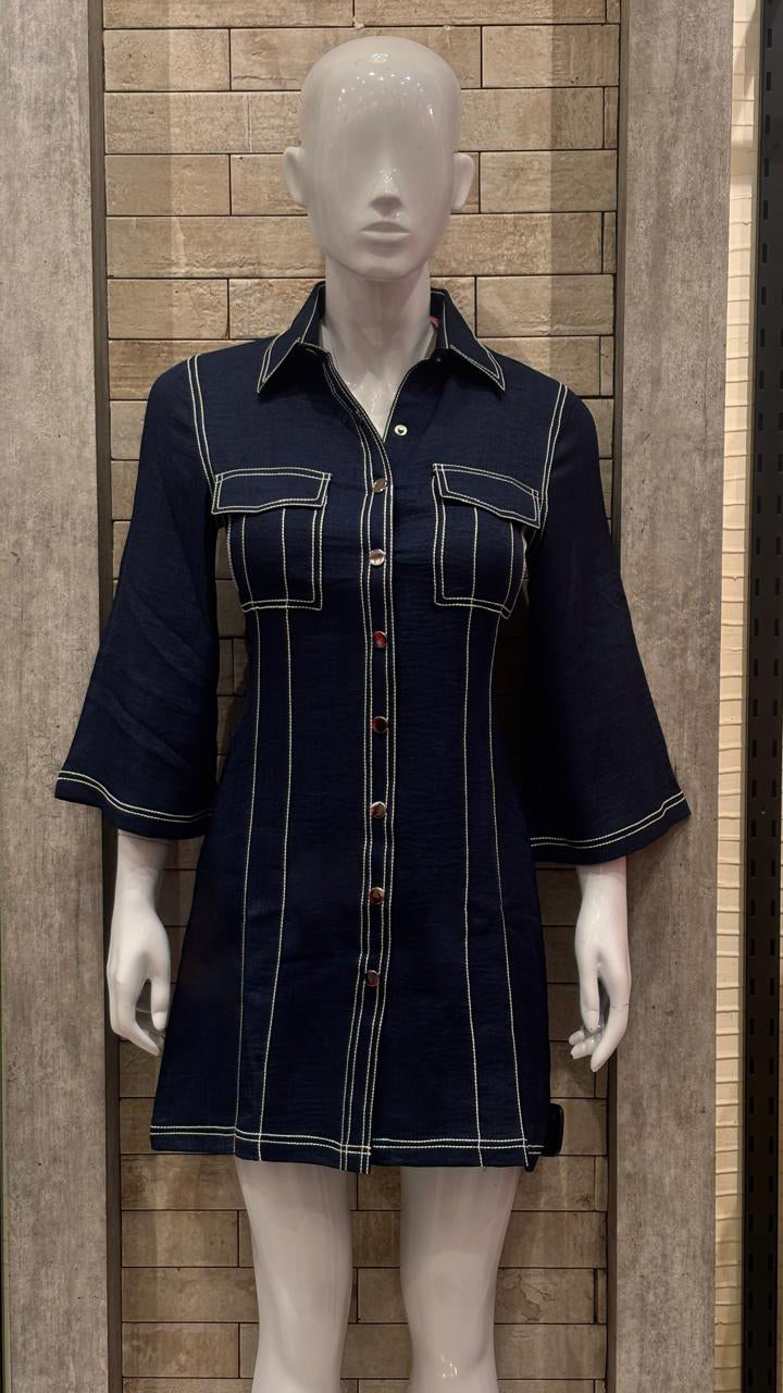 Buy Black Thread Work Dress for Women