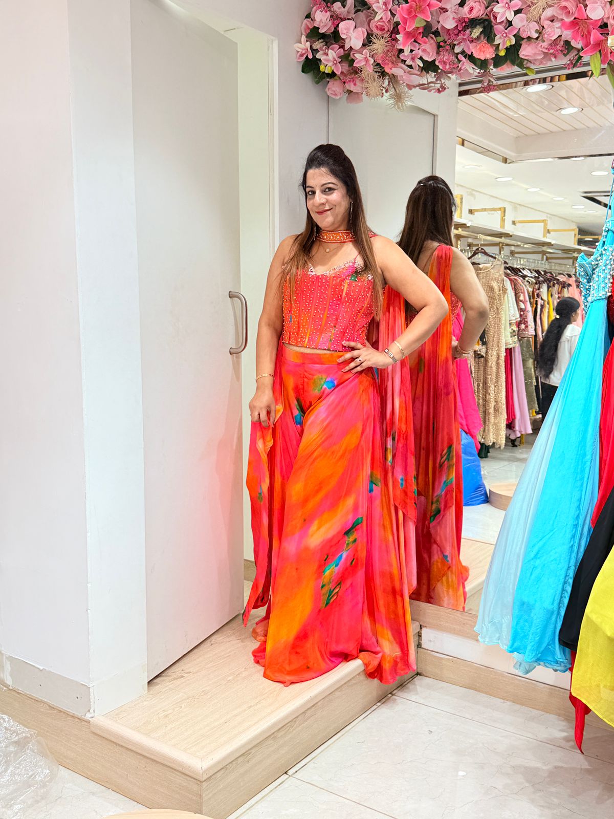 Multi-Color Plazo Set for Women