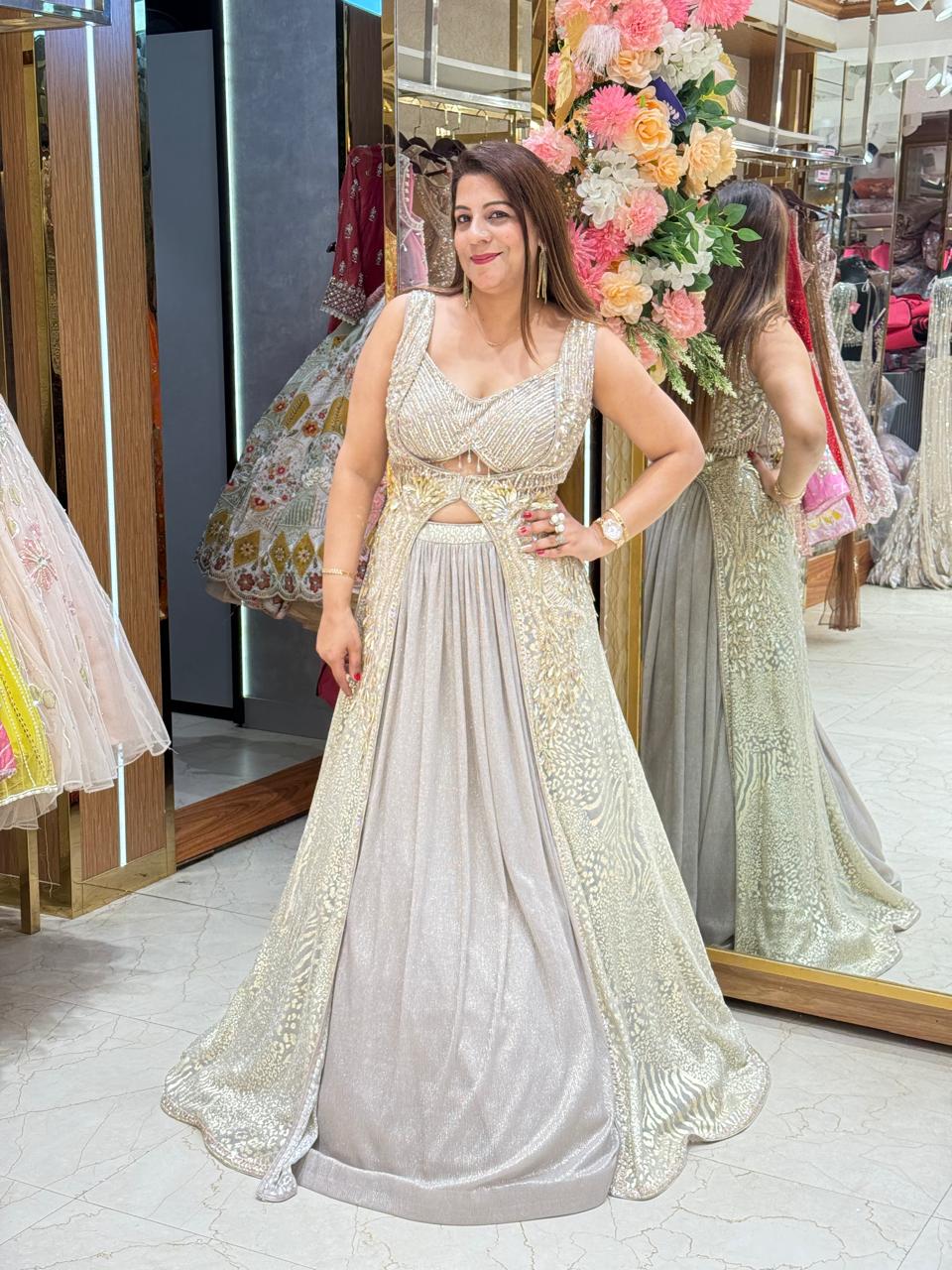 Trendy Foil Tissue Lehenga for Modern Weddings | Increase Fashion