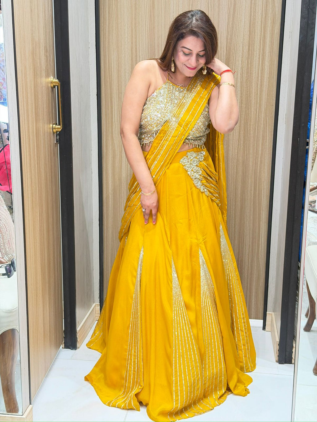 Unique Draping Style Lehenga | Increase Fashion