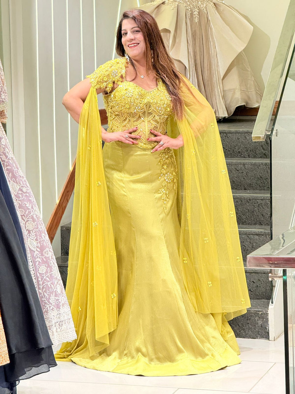 Women Designer Embroidered Three-Piece Indo Western Dress