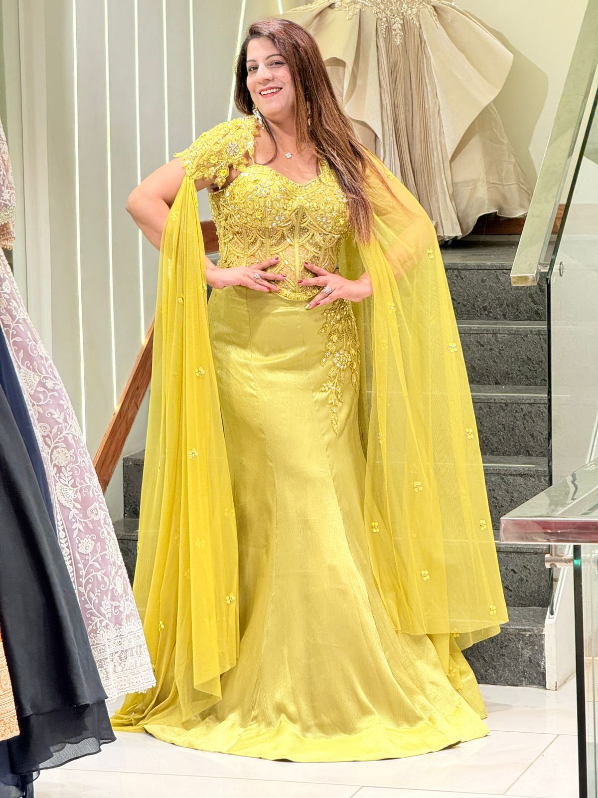 Women Designer Embroidered Three-Piece Indo Western Dress