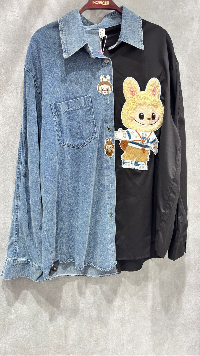 Premium Labubu Denim Shirt