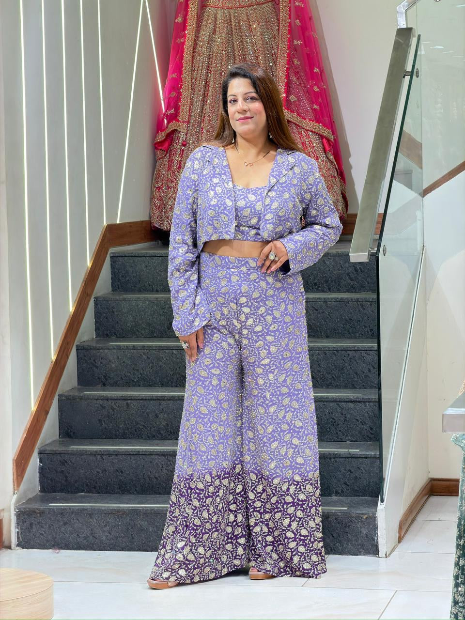 Crop top & Bottom with jacket