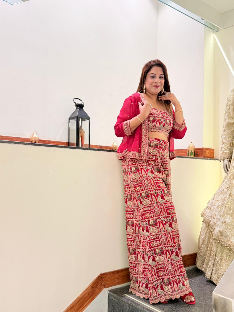 Premium Organza Indo-Western Dress