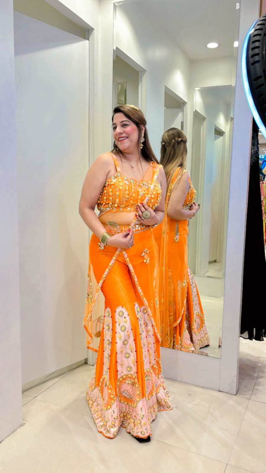 Women's Silk Hand Work Indo Western Dress