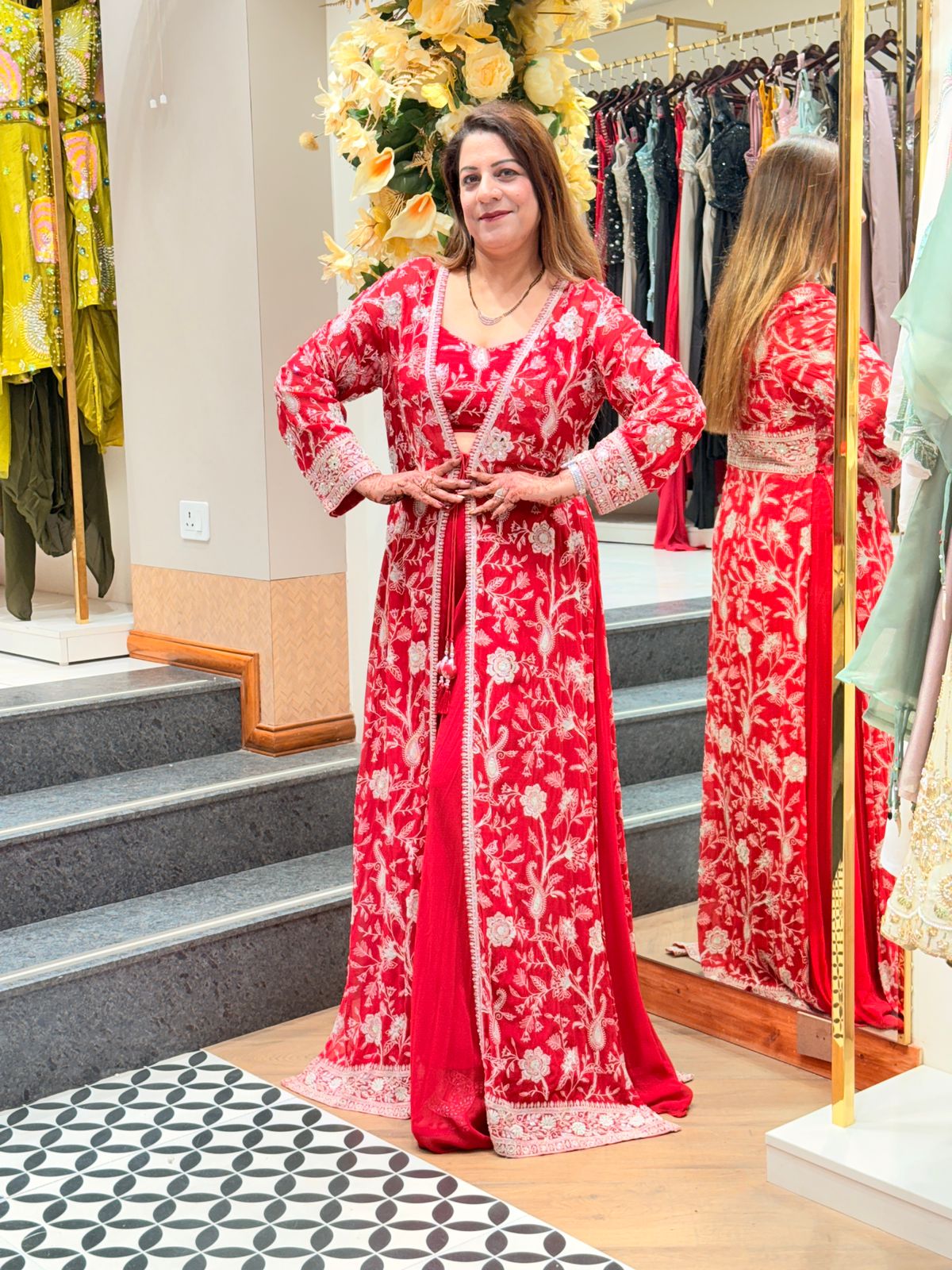 Women Ethnic Motifs Embroidered Co-ords with Shrug