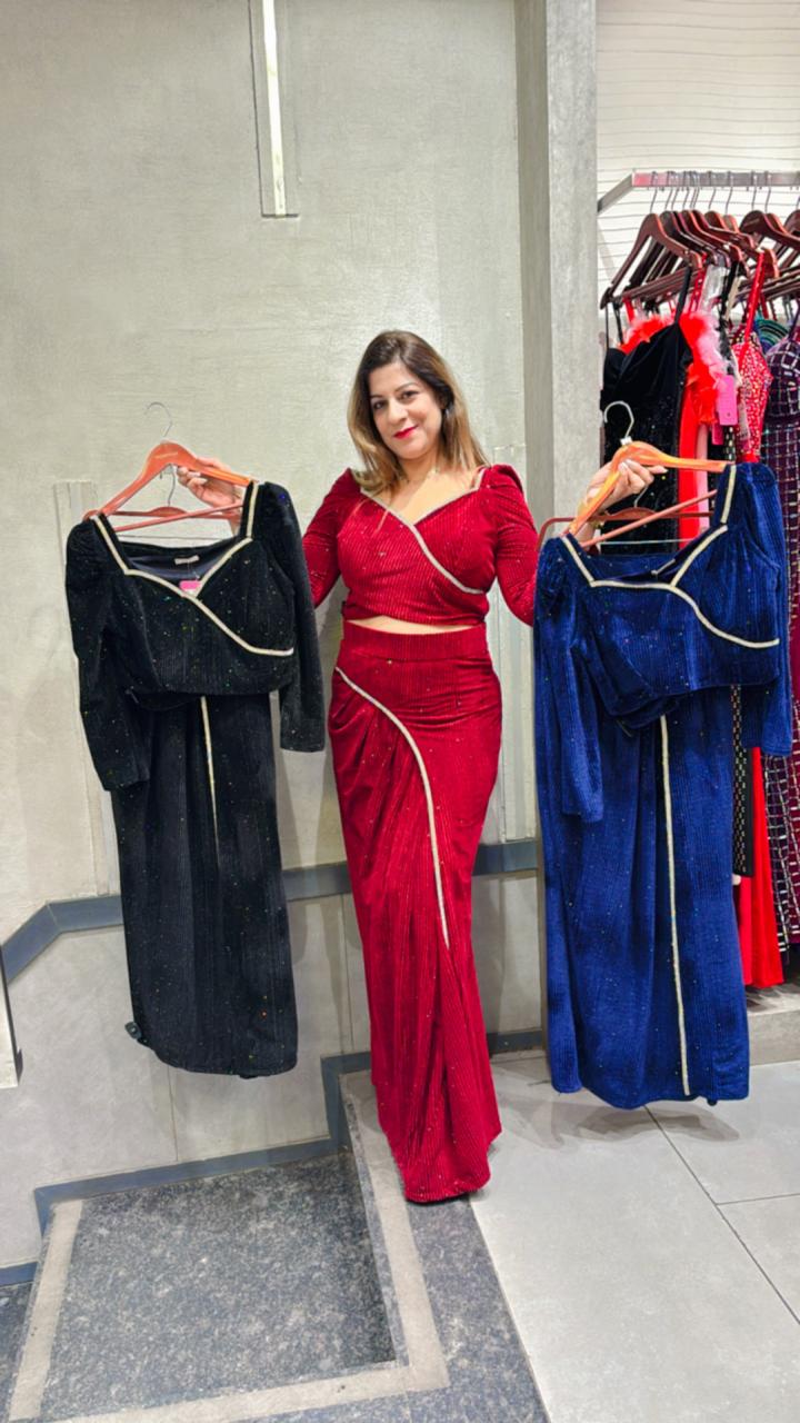 Designer Top and Long Skirt Set for Women