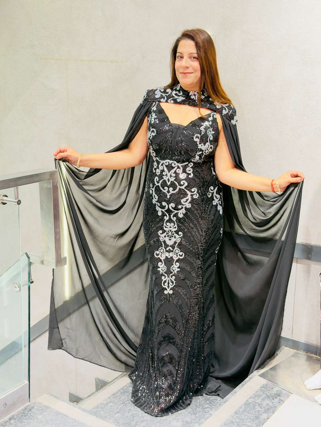 Long sequence  Evening Dress – Elegant Wedding Wear | Increase Fashion