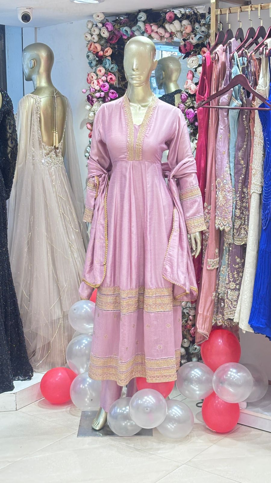 Royal Pink Designer Anarkali Suit