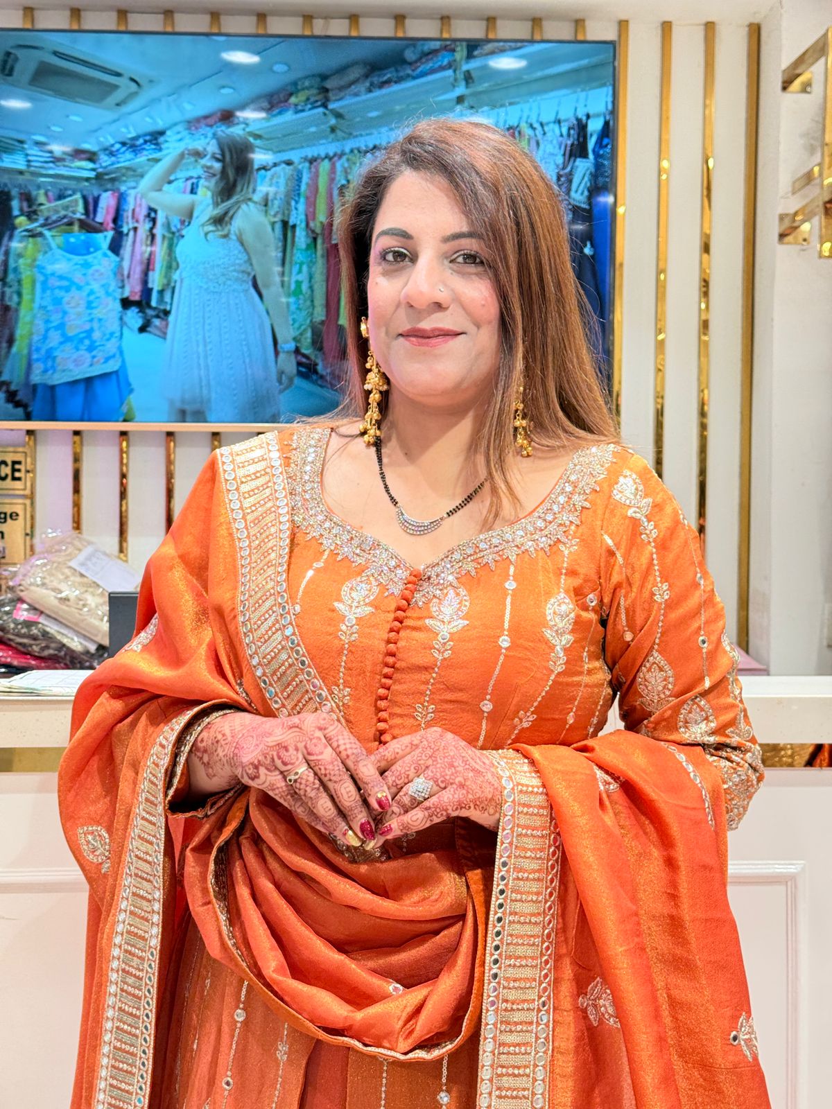 Buy Women's Traditional Orange Sharara Suit Set