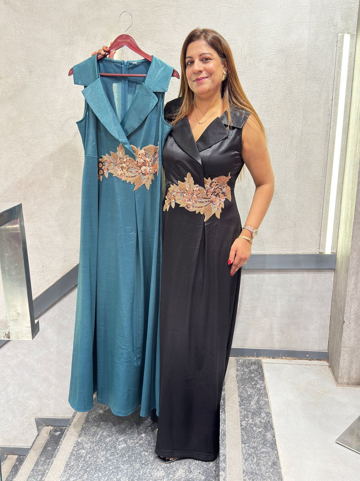 Buy Long Designer Satin Silk Dress for Women | Increase Fashion