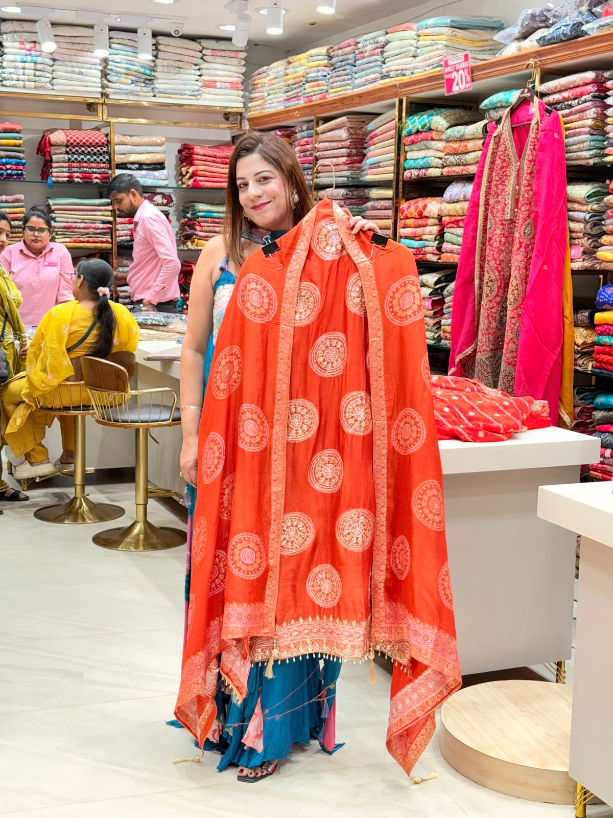 Silk Crepe Fabric Unstitched Suit for Women