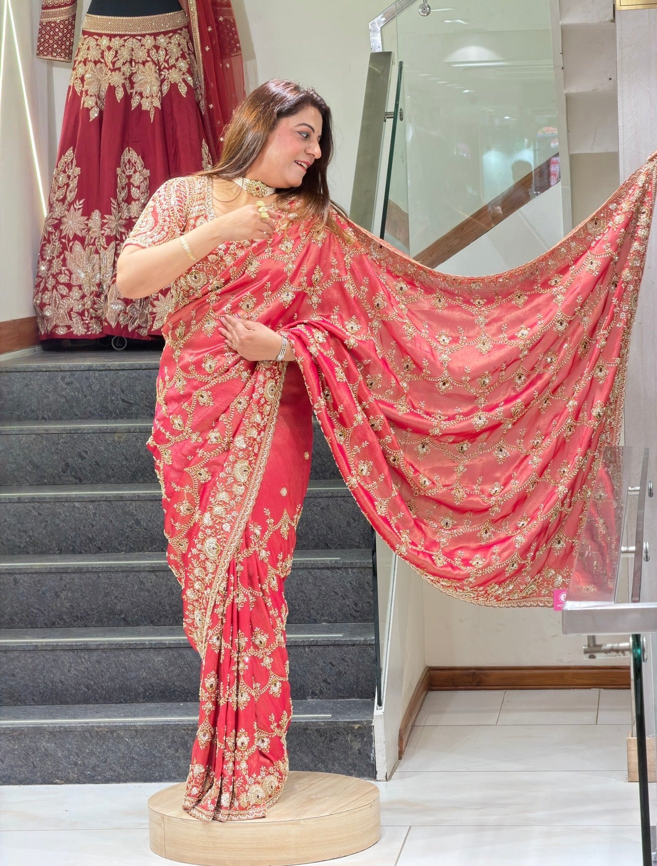 Fendy tissue Saree